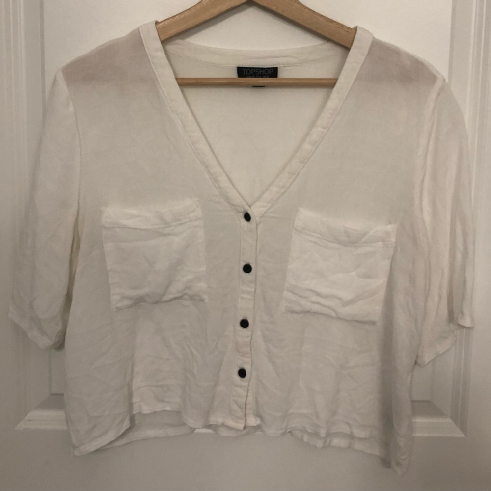 Button Up Crop Top